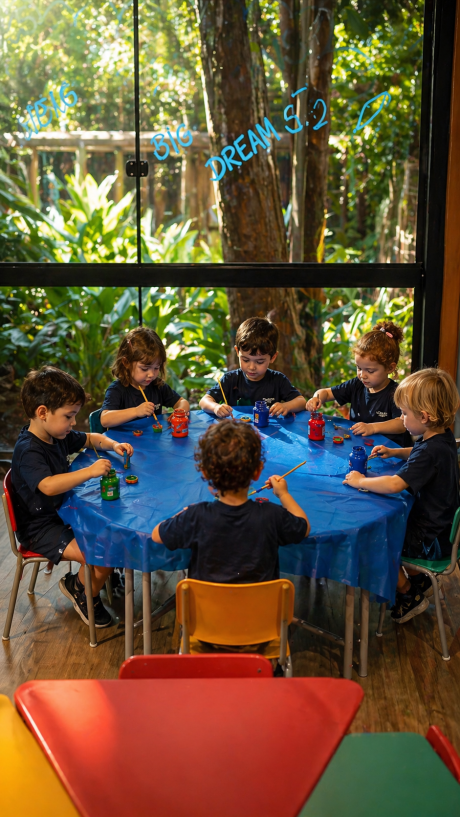 Atividades práticas fazem parte do desenvolvimento cognitivo no Theorema Kinder. Aqui, cada experiência é pensada para transformar curiosidade em aprendizado real.